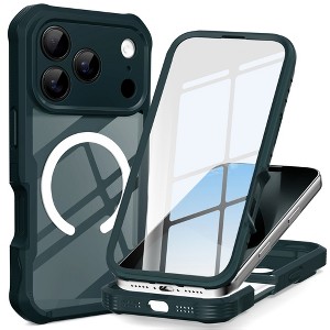 HTUTWOO Magnetic Case for iPhone 17 Pro Max, 360° Rugged Armor Case, Compatible with Magsafe, Silicone Bumper Protective Phone Cover - 1 of 4