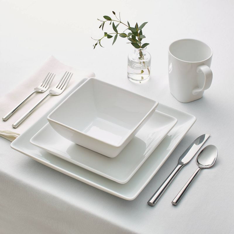 16pc Porcelain Square Rim Dinnerware Set - Threshold&#8482;, 2 of 7