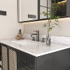 KTMBDW 43/37/31'' Rectangular Bathroom Sink with Marble Vanity Top, Predrilled Centerset and 4-Inch Backsplash, Stain-Resistant, Easy-To-Clean- White - 3 of 4