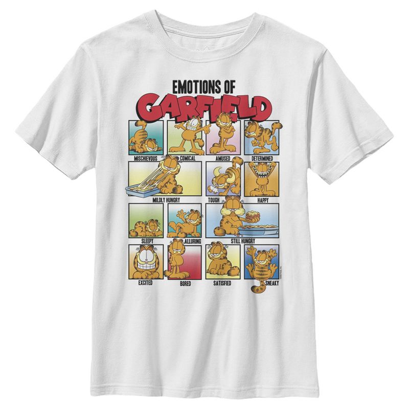 Boy's Garfield Colorful Emotions of Garfield T-Shirt, 1 of 5