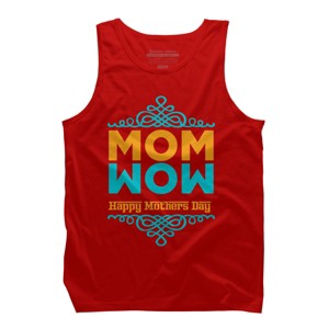 Men's Design By Humans Happy Mother's Day Mom Wow By tmsarts Tank Top - 1 of 2