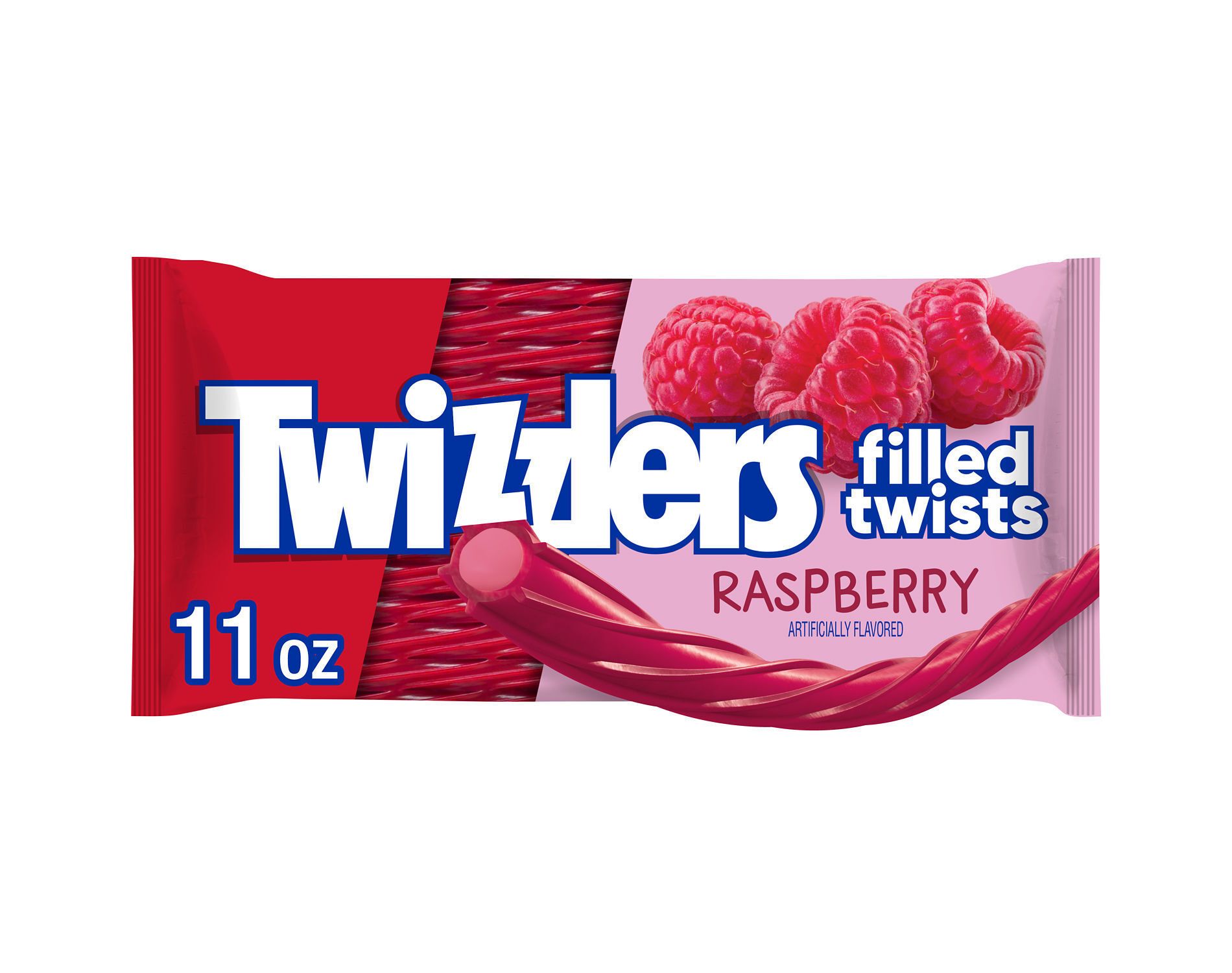 Twizzlers Filled Twists Raspberry Flavored Licorice Style Candy - 11oz