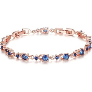 14K Gold Plated Cubic Zirconia Tennis Bracelet for Women, Adjustable Size 6.5-8 Inches for Wedding and Special Occasions - 1 of 4