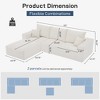 Gericco 113" Boneless Sectional Cloud Couch Sofa Bed for Living Room, Modular Modern Lounge 3 Seater Couches with Chaise, No Assemble - 2 of 4