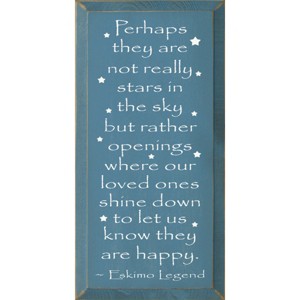 Slickblue Wood Memorial Sign – Loved Ones Watching From Stars Quote – Rustic Decor Accent – 9x18, Color Options - 1 of 3