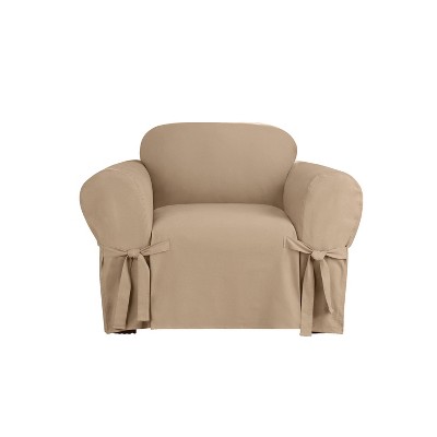 Khaki Heavyweight Cotton Duck 32"x40"x43" Armchair Slipcover