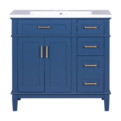 Versatile Bathroom Vanity with Sink: Elevate Your Space with Clean Lines and Contemporary Style in Any Finish