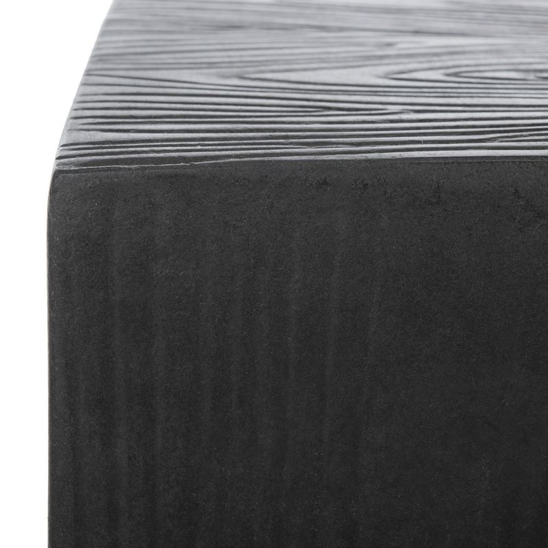 Trunk Indoor/Outdoor Modern Concrete Round Accent Table - Black - Safavieh., 3 of 8