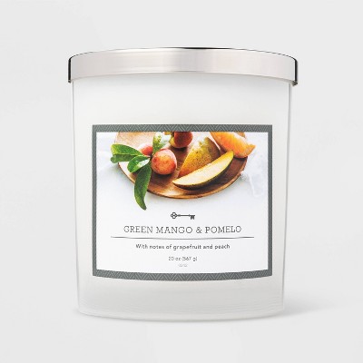 20oz Jar 3-Wick Green Mango and Pomelo Candle - Threshold™