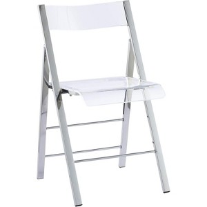 InterSpaceLiving Kasper Flex Luxury Modern Folding Chairs Acrylic Lucite PK - 1 of 3
