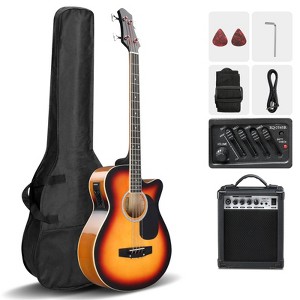 Karl Home 4 String Full Size Acoustic Electric Bass Guitar Kit - 1 of 4
