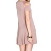 Women's Criss Cross Modal Cupro Swing Dress - SHE + SKY - 3 of 4