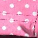 pink w- white polka dot