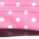 pink w- white polka dot