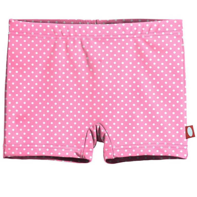 City Threads USA-Made Girls UPF 50+ Printed Swim Boy Shorts, 1 of 6