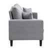 74" Upholstered Wooden 3-Seater Sofa with High-Resilience Cushions - 4 of 4