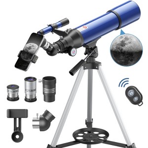 SUGIFT Telescope 80mm Aperture 500mm Astronomical Refractor for Adults Beginners with Tripod Phone Adapter Carry Bag and Accessories - 1 of 4
