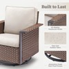 Buenhomino 6 Pieces Outdoor Patio Furniture Set, Rattan Wicker Swivel Rocker Chairs Sets with Ottomans, Sofa Couch, and Coffee Table - 2 of 4