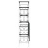 vidaXL Steel Garden Arch with Gate - Black Powder-Coated Outdoor Garden Arbor, 42.5"x17.7"x92.5", for Climbing Plants & Decorative Entryways - 4 of 4