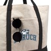 Baruch College Primary Logo Canvas Tote Bag With External Pocket, Reusable Shoulder Bag for Shopping, School, Beach - 2 of 4