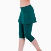 Calypsa Women's Chlorine Resistant Skirted Swim Capris Plus Size - 3 of 3
