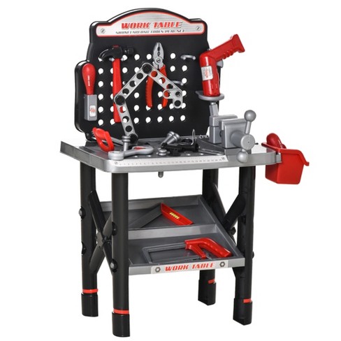 BLACK DECKER Junior Builder Toy Foldable Workbench With Tools Mechanical  Drill