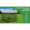 Large Dog Kennel Outdoor Pet Pens Dogs Run Enclosure Animal Hutch Metal Coop Fence with Roof Cover(6.6'L x 6.6'W x 6.4'H) - 2 of 4