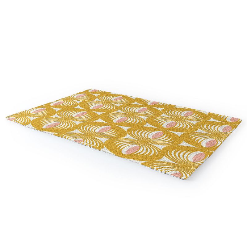 Heather Dutton Oculus Yellow Outdoor Rug - Deny Designs, 1 of 5