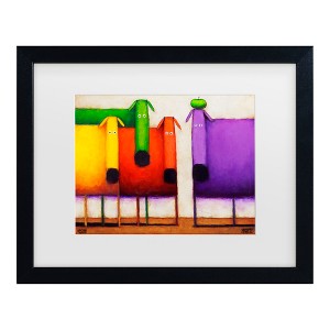 Trademark Fine Art-Daniel Patrick Kessler 'Rainbow Dogs' Multi Panel Art Set Large 3 Piece - 1 of 1