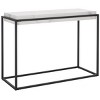 Edgefield Console Table - White Faux Marble/Black - Safavieh - 3 of 4