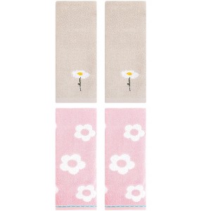 REGALWOVEN 4 Pcs Bathroom Soft Absorbent Cotton Hand Towels - 1 of 4