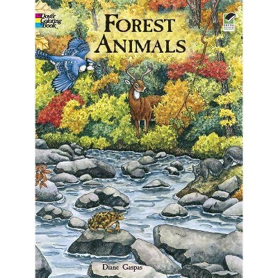 Forest Animals Coloring Book - (Dover Nature Coloring Book) by  Dianne Gaspas (Paperback)