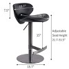 NicBex Swivel Adjustable Height Bar Stools,Counter Height Bar Stools with Titanium Stainless Steel Base,Counter Stools for Home Kitchen Cafe - 3 of 4