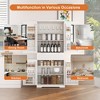 ACEPANO 71.65 in. H Freestanding Food Storage Cabinet with Drawers, 2 Cabinets & 6 Door Shelves-White - 2 of 4