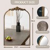 Ornate Baroque Vintage Gold Mirror - Arched Antique Brass Mirror with Full Metal Frame - Perfect for Entryway, Fireplace, Living Room - 3 of 4