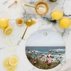 Henrike Schenk - Travel Photography Pink Flowers by the Ocean Cutting Board Round - Deny Designs - 2 of 3