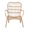 bali & pari Bajo Modern Bohemian Natural Brown Rattan Arm Chair - 3 of 4