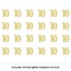 Big Dot of Happiness Gold Glitter 10 - No-Mess Real Gold Glitter Cut-Out Numbers - 10th Birthday Party Confetti - Set of 24 - 2 of 4