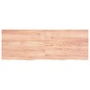 vidaXL Wall Shelf Light Brown 55.1 in.x19.7 in.x(0.8 in.-1.6 in.) Treated Solid Wood Oak - 4 of 4