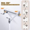 WOWOW Wall Mounted Pot Filler Faucet with Double Joint Swing Arms in Brushed Nickel - 4 of 4
