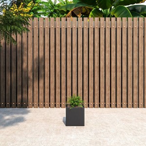 LeisureMod Fern Fiberstone Square Planter Pot for Indoor and Outdoor Use - 1 of 4