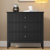 Heynemo 3 Drawer Dresser, Painted 30 Inch Tall Wood Nightstand with Storage, Wide Modern Chest of Drawers with Ball Bearing Slide - 2 of 4