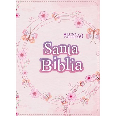 Biblia Rvr 1960 Compacta Símil Piel Juvenil Mariposa Palo Rosa (Bible Rvr 1960 Compact Size Leatherlike Youth Light Pink Butterfly (Spanish Edition)
