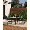 homfan Patio Dining Chairs Set of 4 with Backrest,Washable Patio Chair Set with Aluminum Frame and Armrests Stackable - 3 of 4