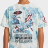 Boys' Disney Captain America Short Sleeve Graphic T-Shirt - Beige/Blue - 2 of 3