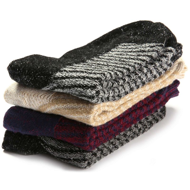 Mio Marino Womens Warm Wool Knitted Socks 4 Pack, 3 of 12
