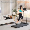 Naysaye Folding Portable Treadmill Under Desk Walking Pad Removable Armrests Cushioned Belt Spacious Surface for Home Office, Black, 43.1"*18.5"*30" - 4 of 4