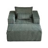 62.5-Inch Corduroy Sofa Lounger with Detachable Footrest - Ready to Use, Plush Sleeper Chair for Indoor Living & Bedroom - 2 of 4