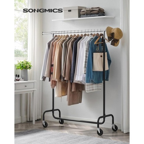 Clothing rack with cover and wheels sale