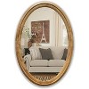 Chloe Lighting Reflection Contemporary Maple Wood Finish Oval Framed Wall Mirror 34" Height - 3 of 4